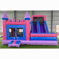 Toboggan gonflable et équipement de divertissement pour maison de rebond, combo Commercial