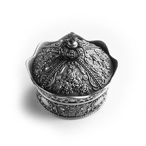 High Grade Flower <b>Wedding</b> <b>Gift</b> <b>Box</b> Vintage Exquisite Jewelry <b>Box</b> Metal <b>Box</b> Jewelry Case - Product Image 1