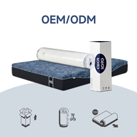 Matelas de lit gonflable en mousse orthopédique avec surmatelas, design enroulable dans une boîte