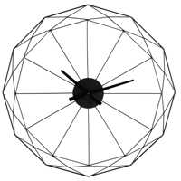 24 POUCES 60cm Classique Métal Forme Ronde Fer Industriel Antique Squelette Chiffres Romains Décoration Maison Noir Horloge Murale