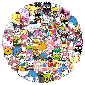 60 pièces/ensemble d'autocollants en vinyle mignons de <span class=keywords><strong>Mickey</strong></span> rose, autocollants de dessin animé, bricolage, carnet, compte, souris, autocollants en PVC imperméables pour cadeaux promotionnels - Product Image 4