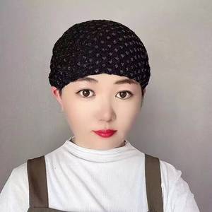Women's pre-tied knotted beanie adult women's headscarf, scarf, Muslim headscarf <b>hat</b>, ethnic <b>hat</b> - Product Image 4