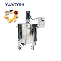Cuve de mélange monocouche en acier inoxydable SS316/304 avec agitateur à pales et moteur pour produits liquides à faible viscosité 200L/H