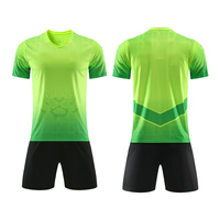 Uniformes de Football pour jeunes, vente en gros d'usine, ensemble de maillot de Football vert personnalisé pour enfants