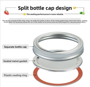 Couvercle rond en fer blanc à vis pour bocaux Mason 90mm/86mm/70mm pour la mise en conserve et les couvercles de tasses - Product Image 6