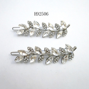 Pinza para el pelo con nudo al estilo europeo y americano, con pedrería metálica y perlas, pinza para el pelo de alta gama para mujer, pinza para diadema - Product Image 3