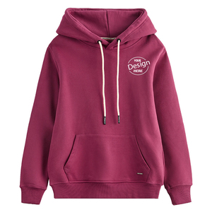 Sudadera con capucha de algodón y poliéster con logotipo personalizado 470GSM, Sudadera con capucha marrón Lisa estampada al por mayor para hombre - Product Image 4