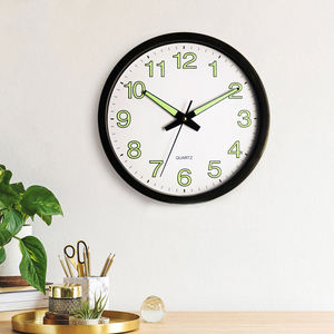 <span class=keywords><strong>Horloge</strong></span> <span class=keywords><strong>murale</strong></span> analogique à Quartz, rétro, grande veilleuse, décoration pour la maison, personnalisées, fluorescente - Product Image 4