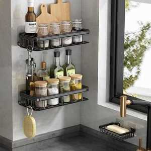 Nessuno spazio di punzonatura combinazione di alluminio nero <span class=keywords><strong>con</strong></span> portasapone bagno pratico portaoggetti a ventosa a muro - Product Image 5