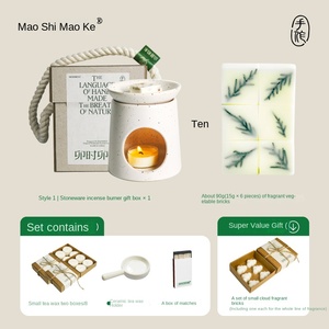Maoshi Maoci Spa – Brûleur d'aromathérapie en céramique, bougeoir, décorations d'ambiance intérieures, diffuseur d'encens, lampe d'ambiance, cadeaux de fête - Product Image 2
