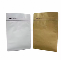 Hochwertige Maßgefertigte Ziplock-Kaffee-Verpackung Lebensmittelechter Quadratboden Tiefdruck-Bedruckter PET/AL/PE-Ventilbeutel