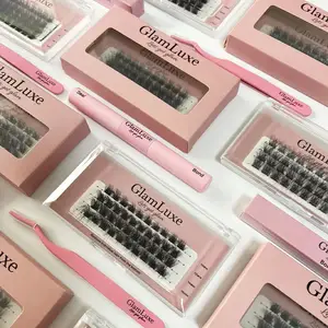 Cluster lashes 240pcs 40d diy eyelash extension d wispy eyelash extensions cluster pre cut segmented lashes