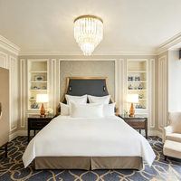 Ensemble de meubles classiques et modernes pour chambre d'hôtel, chambre d'hôtes, salon : tête de lit capitonnée, canapé, table basse, armoire pour projets