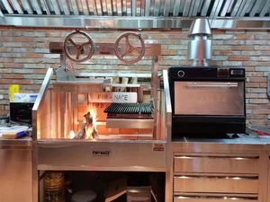 Parrilla <span class=keywords><strong>Gaucho</strong></span> Asado Integrada Acero Inoxidable Brasero Argentina Exterior Santa María Chimenea Parrillas Argentinas Horno de Carbón - Product Image 3