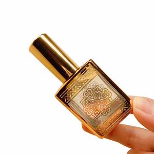 Refillable Attar Perfume Glass Bottle with Fine Mist <strong>Spray</strong> Square 15ML Gold Black <strong>Silver</strong> Electroplate Fancy Oil Atomizing Bottle - Product Image 4