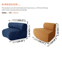 Ensemble de canapés modulaires de luxe modernes avec rembourrage en éponge pour salon d'appartement - Design compressé recouvert de tissu