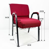 Chaise d'église, de conférence, d'événement, de prière, empilable, à emboîtement, en métal rembourrée, vente chaude en usine
