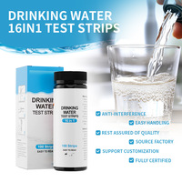 100 bandes 16in1 ménage quotidien papier de test de qualité de l'eau potable PH-mètres pratiques pour l'inspection de la qualité de l'eau