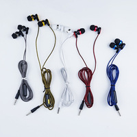 Écouteurs filaires W11 les moins chers, avec microphone tressé en nylon, 3,5 mm, intra-auriculaires, pour le sport, électroplaqués, basses puissantes pour le gaming