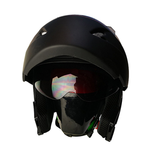 Casque de moteur imperméable au vent noir mat Pare-soleil intégral à rabat croisé Casque de moto modulaire pour tout-terrain - Product Image 3