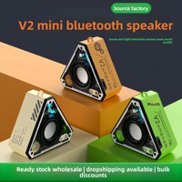 Haut-parleur sans fil de style Mecha V2, best-seller transfrontalier, étanche, portable, avec subwoofer et son surround, sortie 5W