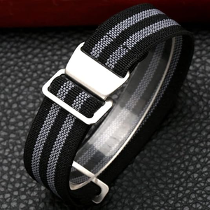 Bracelets de montre tissés en nylon élastique classiques OEM personnalisés de 18 mm, 20 mm, 22 mm, étanches, pour hommes et femmes - Product Image 1