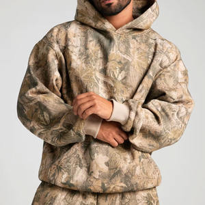 OEM/ODM Custom Camo Hoodie Jungle Print Designs Ropa Recreación al aire libre Unisex Jungle Print Hoodies Set - Product Image 5