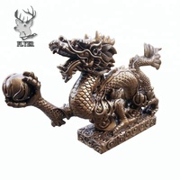 Personnalisé Populaire Extérieur Jardin Décoration Attrayant En Métal Créatif Géant Dragon Statues Chine Bronze Dragon Sculpture
