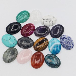 Cabochons en pierres précieuses naturelles 30*40MM, perles en pierre synthétique naturelle, cabochons en aventurine verte pour boucles d'oreilles, colliers et bracelets - Product Image 5