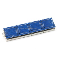 MAX7219 Modul Tampilan LED Array 4 in 1 5V Biru Merah Hijau 8*8 Modul Kontrol dengan Kabel 5P untuk Tampilan Dot Matrix