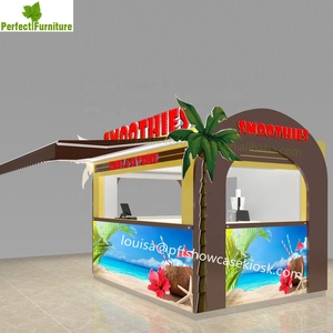 Aangepaste Goedkope Outdoor Voedsel Kiosk Ontwerp Babo Thee Smoothie Bar Booth Voor Verkoop - Product Image 1
