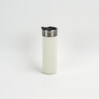 Gobelet isotherme en acier inoxydable à double paroi de 500 ml avec couvercle rabattable anti-fuite, tasse de voyage portable pour le bureau, la voiture, la salle de sport, l'extérieur