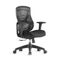 Chaise de bureau ergonomique à dossier haut pivotante avec support lombaire dynamique réglable, dossier ventilé en plastique et mécanisme d'inclinaison – Modèle exécutif