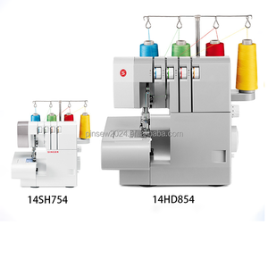 Para Singer 14HD854 Máquina de Coser <span class=keywords><strong>Overlock</strong></span> Multifuncional de Puntada Recta de Acero con 2/<span class=keywords><strong>3</strong></span>/4 <span class=keywords><strong>Hilos</strong></span> - Product Image 1