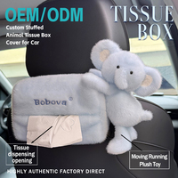 Boîte à mouchoirs de voiture rose tendance en forme de cochon, décoration de voiture en peluche, jouet en peluche cochon, souvenir en gros