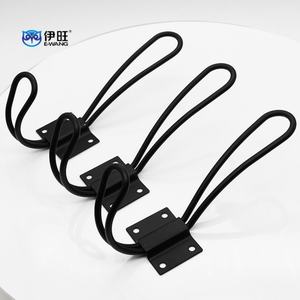 EWANG Double Vintage Organizer <b>Hanging</b> Wire Hook <b>Clothes</b> Hanger <b>Wall</b> <b>Mounted</b> Rustic Coat Hooks - Product Image 3