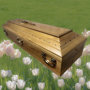 Экологичный биоразлагаемый детский гроб из массива дерева в европейском стиле для похорон - Product Image 4