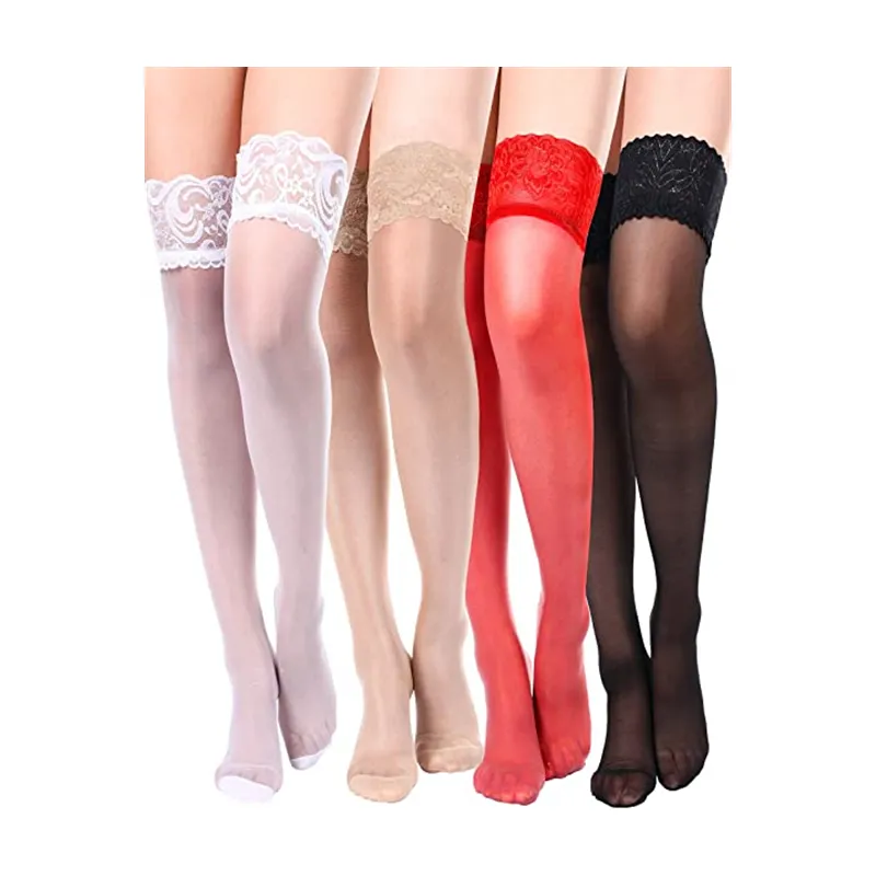 XY-0189 Wholesale Lace Top Thigh High Socks Stocking