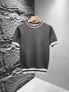 Nuovo Design estivo Color block retrò e rinfrescante Polo Slim Fit camicia da uomo Casual da uomo camicetta a maniche corte camicie - Product Image 2