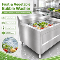 Laveuse à légumes SAIDASHI en acier inoxydable avec ozone et chauffage pour le nettoyage de la laitue, du chou, des pommes de terre et des tomates