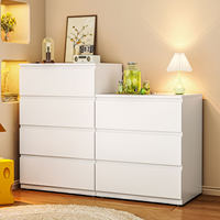 Table de toilette moderne modulaire capitonnée en acier avec 4 tiroirs et rangement pour chambre à coucher