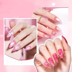 Kit de vernis gel magnétique œil de chat rose 6 couleurs, brillant, à retirer par trempage, pour nail art français, ensemble de vernis gel œil de chat pour salon - Product Image 6