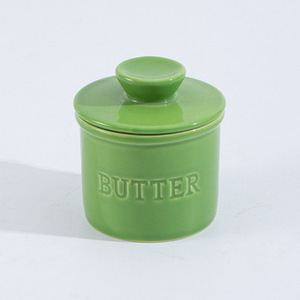 Pot <span class=keywords><strong>à</strong></span> beurre en céramique <span class=keywords><strong>à</strong></span> tartiner avec couvercle pour comptoir de fête, ligne d'<span class=keywords><strong>eau</strong></span>, plat <span class=keywords><strong>à</strong></span> beurre - Product Image 4