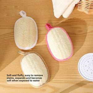 Zenidoo High-quality Natural Hemp Loofah Sponge Square Bath <b>Brush</b> Fashion Style Body <b>Scrubbing</b> Tool for Itching Relief 50g - Product Image 5