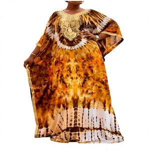 Luxury Islamic Muslim Rayon Printed <b>Kaftans</b> XXL <b>Size</b> Digital Fabric <b>Plus</b> Loose Dressing Gowns Women Ethnic with Headscarf - Product Image 1