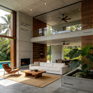 Diseño Arquitectónico Profesional para Casas de Dos Pisos en el Sudeste Asiático, Plano de Planta Moderno de 5 Dormitorios con Garaje y Diseño Interior - Product Image 3