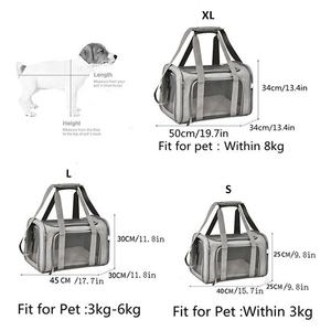 <span class=keywords><strong>Sac</strong></span> à dos de transport pour animaux de compagnie aérienne approuvé Portable pliable respirant maille <span class=keywords><strong>chat</strong></span> chien <span class=keywords><strong>sac</strong></span> de voyage pour petits animaux chiot chaton lapin - Product Image 4