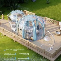 Tente bulle sphérique en polycarbonate OULUO pour événements extérieurs, lieux de mariage, glamping, avec structure en alliage d'aluminium