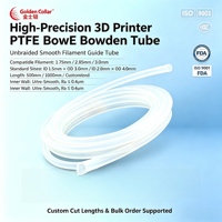 Tube Bowden en PTFE 1,9 mm ID 4 mm OD |   Filament d'imprimante 3D à faible friction haute température 260°C, résistant aux liquides chimiques de laboratoire médical