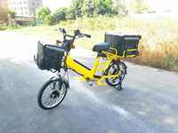 Ridstar Professional 48V Cargo Electric Bike with Dual Lithium Battery Long Range Sidecar for Takeaway and Delivery